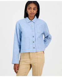 Nautica - Nautica Cotton Denim Barn Jacket - Lyst