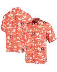 Men's Reyn Spooner Orange Cleveland Browns Kekai Button-Up Shirt