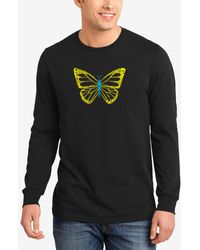 LA Pop Art - Butterfly Word Art Long Sleeves T-shirt - Lyst