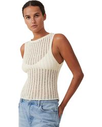 Cotton On - Ladder Knit Boatneck Tank Top - Lyst