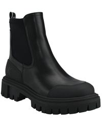 Calvin Klein - Faux Leather Slip-On Ankle Boots - Lyst