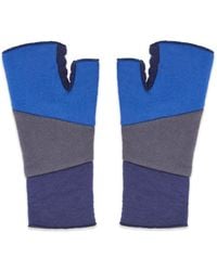feel good - Artisan Crafted Fleece Lined Color Block Fingerless Gloves - Lyst