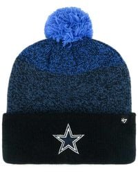 '47 - Dallas Cowboys Dark Freeze Cuffed Knit Hat - Lyst