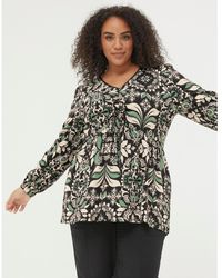 FatFace - Plus Size Gina Mosaic Leaf Tunic Top - Lyst