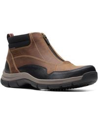 Clarks - Collection Walpath Zip Leather Slip On Boots - Lyst