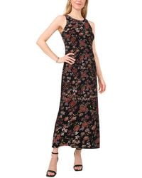 Vince Camuto - Floral Sleeveless Keyhole-back Crewneck Maxi Dress - Lyst