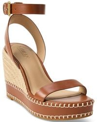 Ralph Lauren - Hilarie Ankle-strap Espadrille Platform Wedge Sandals - Lyst