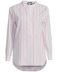 Lands' End - No Iron Banded Collar Popover Shirt - Lyst