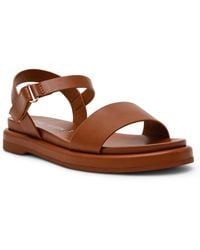 Anne Klein - Elani Round Toe Footbed Sandals - Lyst