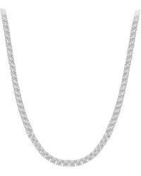 Macy's Diamond 24" Tennis Necklace (8 Ct. T.w.) In 14k White Gold - Metallic