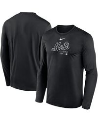 Nike - Black New York Mets Authentic Collection Practice Performance Long Sleeve T-shirt - Lyst