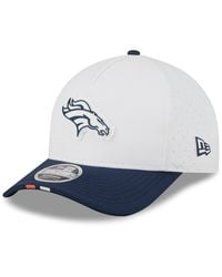 KTZ - White/navy Denver Broncos 2025 Nfl Training Camp A-frame 9forty Adjustable Hat - Lyst