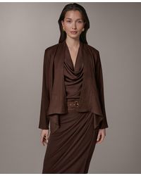 Donna Karan - Drape Front Jacket - Lyst