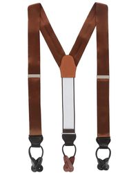 Trafalgar - Dutton Solid Color Silk Button End Suspenders - Lyst