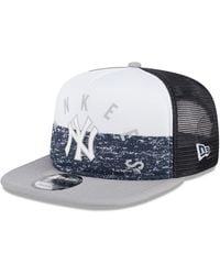 KTZ - White/gray New York Yankees Team Foam Front A-frame Trucker 9fifty Snapback Hat - Lyst