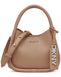 DKNY Women's Aspen Mini Chain Handle Hobo Bag - Casual Everyday Tote With Adjustable Strap