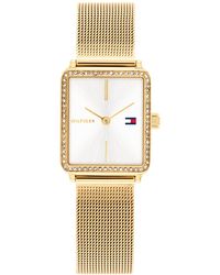 Tommy Hilfiger - Quartz Tone Stainless Steel Mesh Bracelet Watch - Lyst