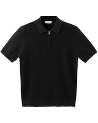Mango - 100% Cotton Structured Knitted Polo Shirt - Lyst