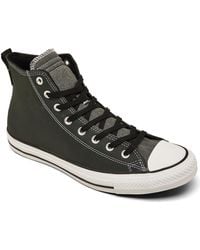 Converse - Chuck Taylor All Star Leather High Top Casual Sneakers From Finish Line - Lyst