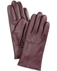 Charter Club Cashmere Lined Leather Tech Gloves, Created For Macy's - Purple
