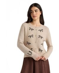 HUNTER - Fitted Crewneck Long-sleeve Cardigan - Lyst