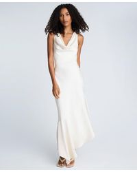 Kenneth Cole - Satin Cowl Neck Bias Dress - Lyst