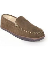 Minnetonka - Suede Sheepskin Tobie Slippers - Lyst