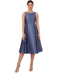 Adrianna Papell - Boat-neck A-line Dress - Lyst