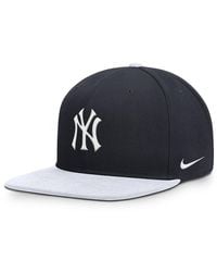 Nike - Navy/white New York Yankees Primetime Pro Dri-fit Snapback Hat - Lyst