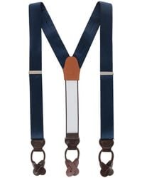 Trafalgar - Dutton Solid Colored Silk Button End Suspenders - Lyst