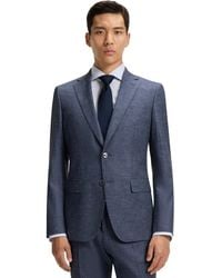 BOSS - Boss By Patterned Stretch Slim-fit Blazer - Lyst