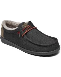 Hey Dude - Wally Black Shell Casual Slip-on Moccasin Sneakers From Finish Line - Lyst