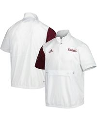 adidas - Texas A&m aggies M Stm Aeroready Quarter-zip Jacket - Lyst