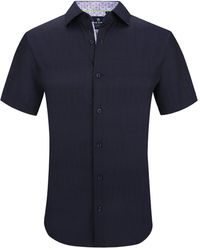Tom Baine - Slim Fit Short Sleeve Performance Stretch Button Down Dress Shirt - Lyst