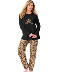 Dreams & Co. - Long Sleeve Knit Pj Set - Lyst