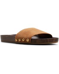ALDO - Rooted Footbed Slip-on Flat Sandals - Lyst