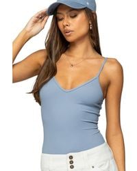 Edikted - Teaghan Triangle Fitted Bodysuit - Lyst