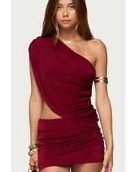Edikted - Fiora One Shoulder Cutout Mini Dress - Lyst