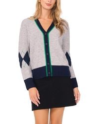 Vince Camuto - Elbow Argyle Long-sleeve Sweater - Lyst