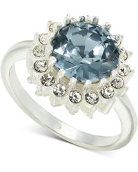 Charter Club - Tone Pave & Blue Crystal Halo Ring - Lyst