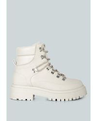 LONDON RAG - Goliath Lace Up Chunky Biker Boots - Lyst