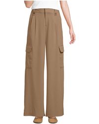 Lands' End - Soft Polish Cargo High Rise Wide Leg Pants - Lyst