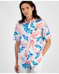 Club Room - Summer Leaf Regular-fit Stretch Tropical-print Button-down Poplin Shirt - Lyst