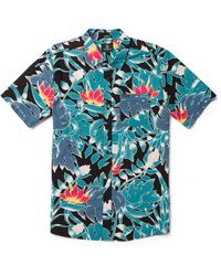 Volcom - Leaf Pit Floral Short Sleeve Shirt - Lyst