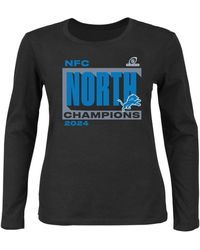 Fanatics - Detroit Lions 2024 Nfc North Division Champions Plus Size Long Sleeve Scoop Neck T-shirt - Lyst