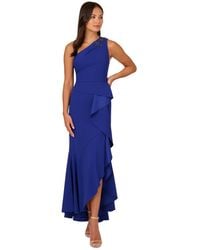 Adrianna Papell - Beaded Knit Crepe Gown - Lyst