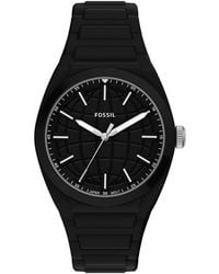 Fossil - Everett Three-hand Silicone Watch 42mm - Lyst