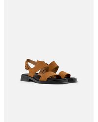 Camper - Dana Nubuck Leather Sandals - Lyst