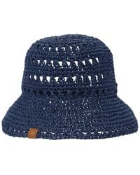 Lauren by Ralph Lauren - Paper Straw Crochet Bucket Hat - Lyst