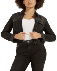 guess peplum denim jacket